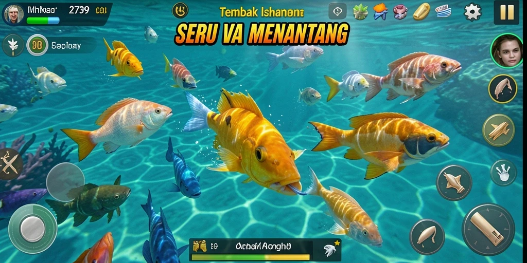 Screenshot gameplay menampilkan aksi tembak ikan seru dan grafis menarik.