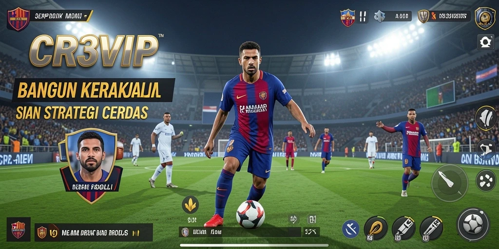 Tampilan gameplay menarik dari CR7VIP yang menggambarkan manajemen klub.