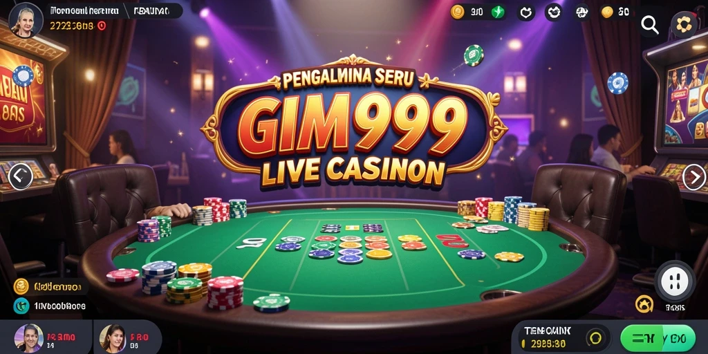 Tampilan gameplay GIM999 yang mendebarkan dengan dealer langsung.