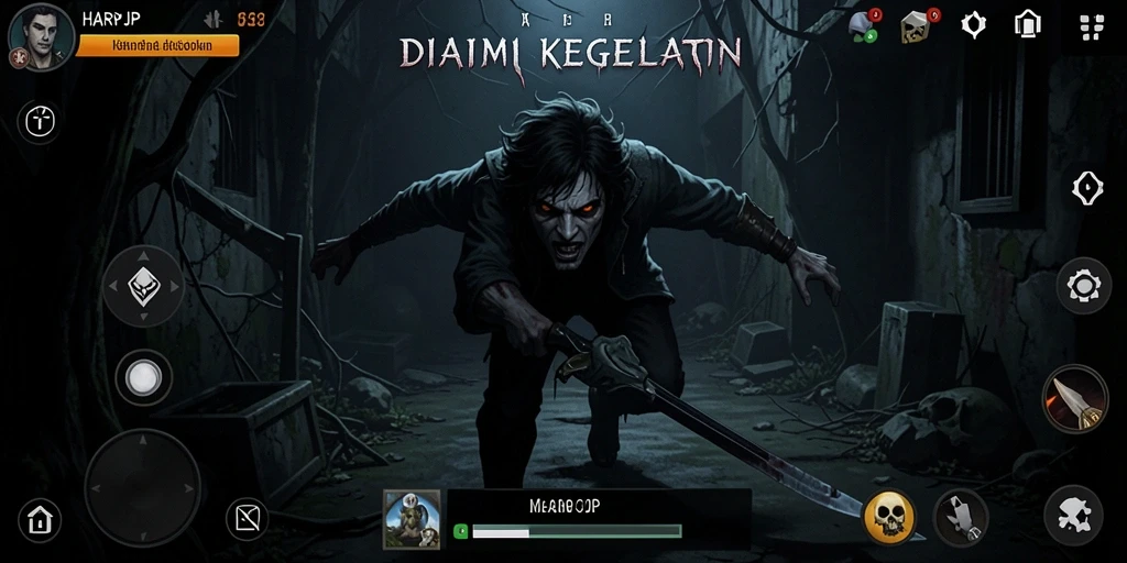 Gameplay HARAPJP yang mencekam dan menegangkan.