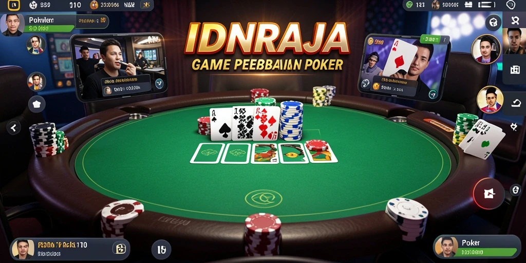 Tampilan gameplay menarik game Poker IDNRAJA yang seru.