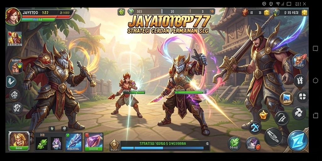 Screenshot dari gameplay JAYATOP77 menampilkan aksi seru pertempuran dan strategi.