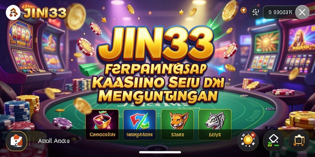 Screenshot gameplay JIN33 dengan tampilan Kasino yang menarik.