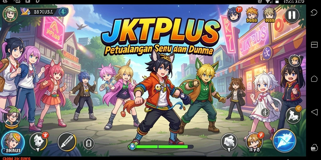Tampilan antarmuka gameplay JKTPLUS yang memukau dan dinamis.