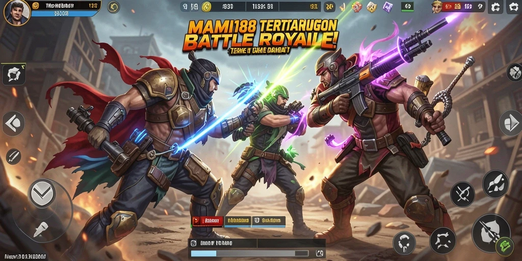 Tampilan gameplay MAMI188 yang mendebarkan di arena Battle Royale.
