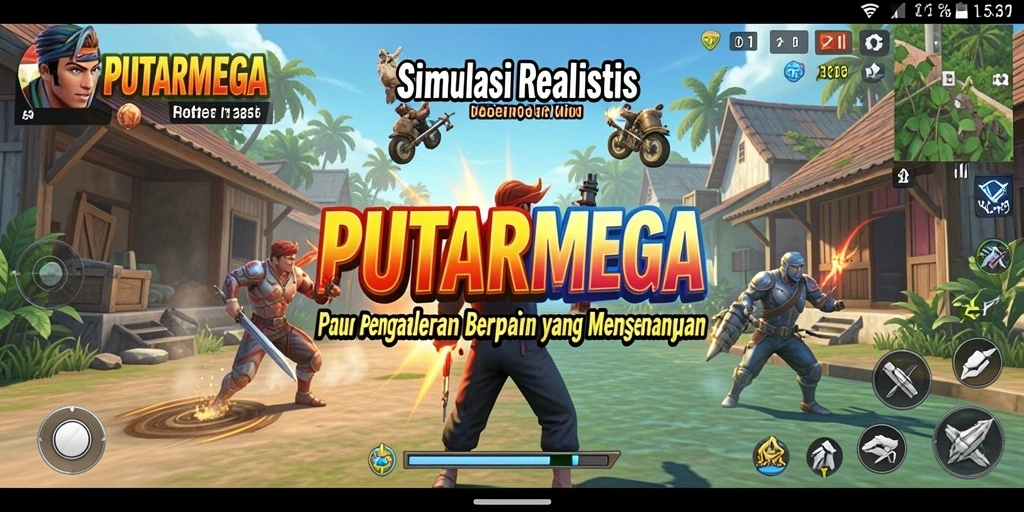 Tangkapan layar utama PUTARMEGA dengan gameplay yang menarik.