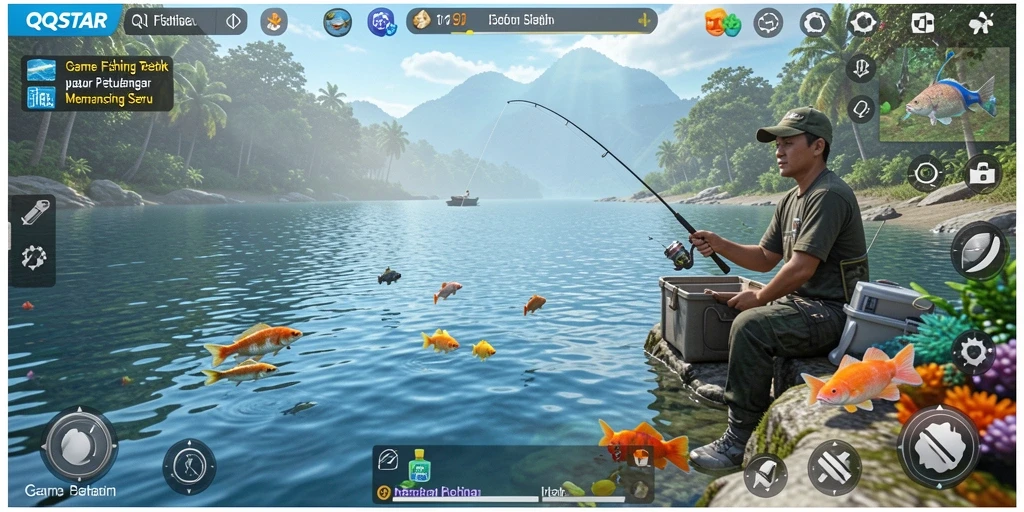 Gameplay seru memancing di lautan lepas dengan grafis menawan.
