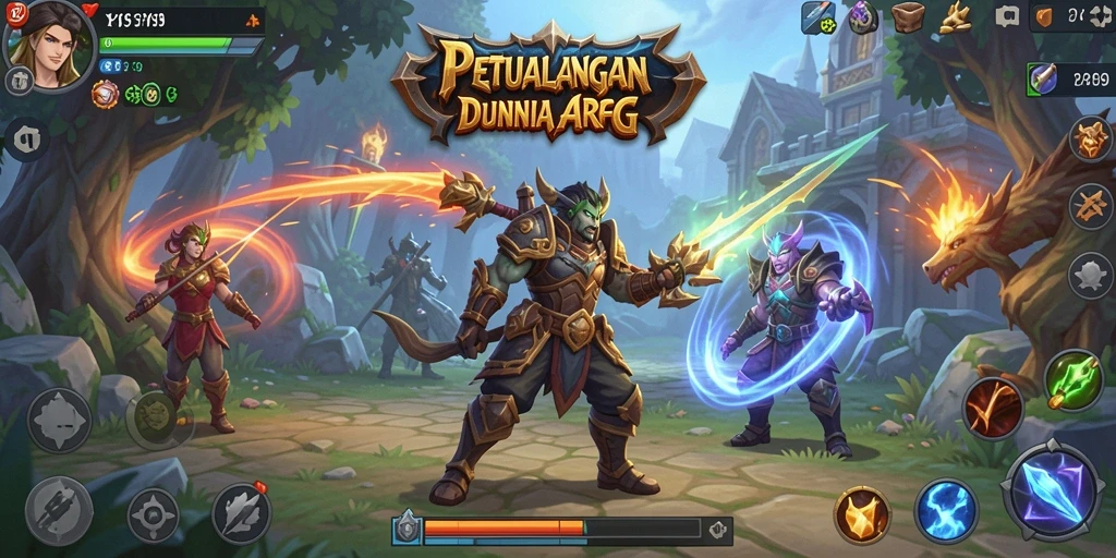 Screenshot gameplay Y89 yang menampilkan pertarungan seru di dunia ARPG.